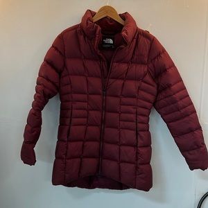 The North Face  maroon women’s medium puffer coat